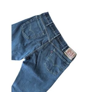 Levi's 550 Relaxed Fit Dark Wash Denim Jeans Men's W35 L34 Modified Accessiblity